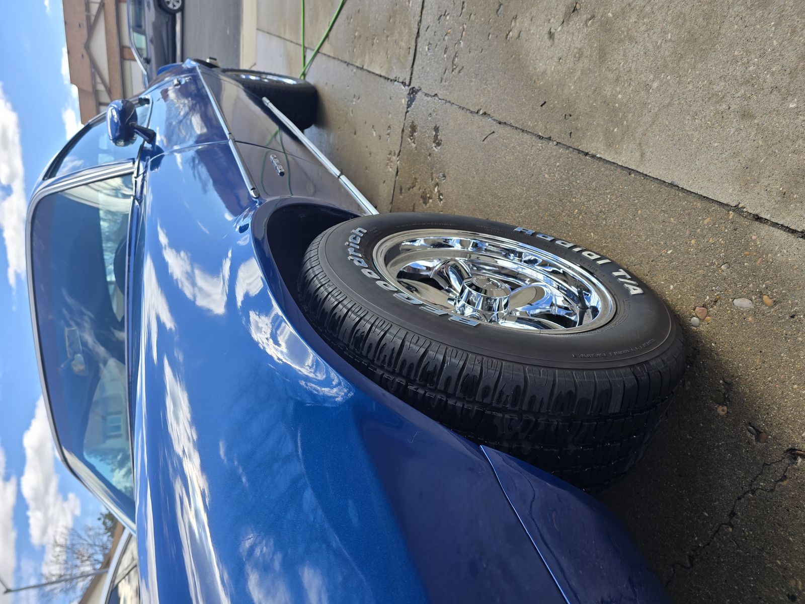 Classic Chevrolet Camaro fender and wheel after exterior detail in Northern Utah