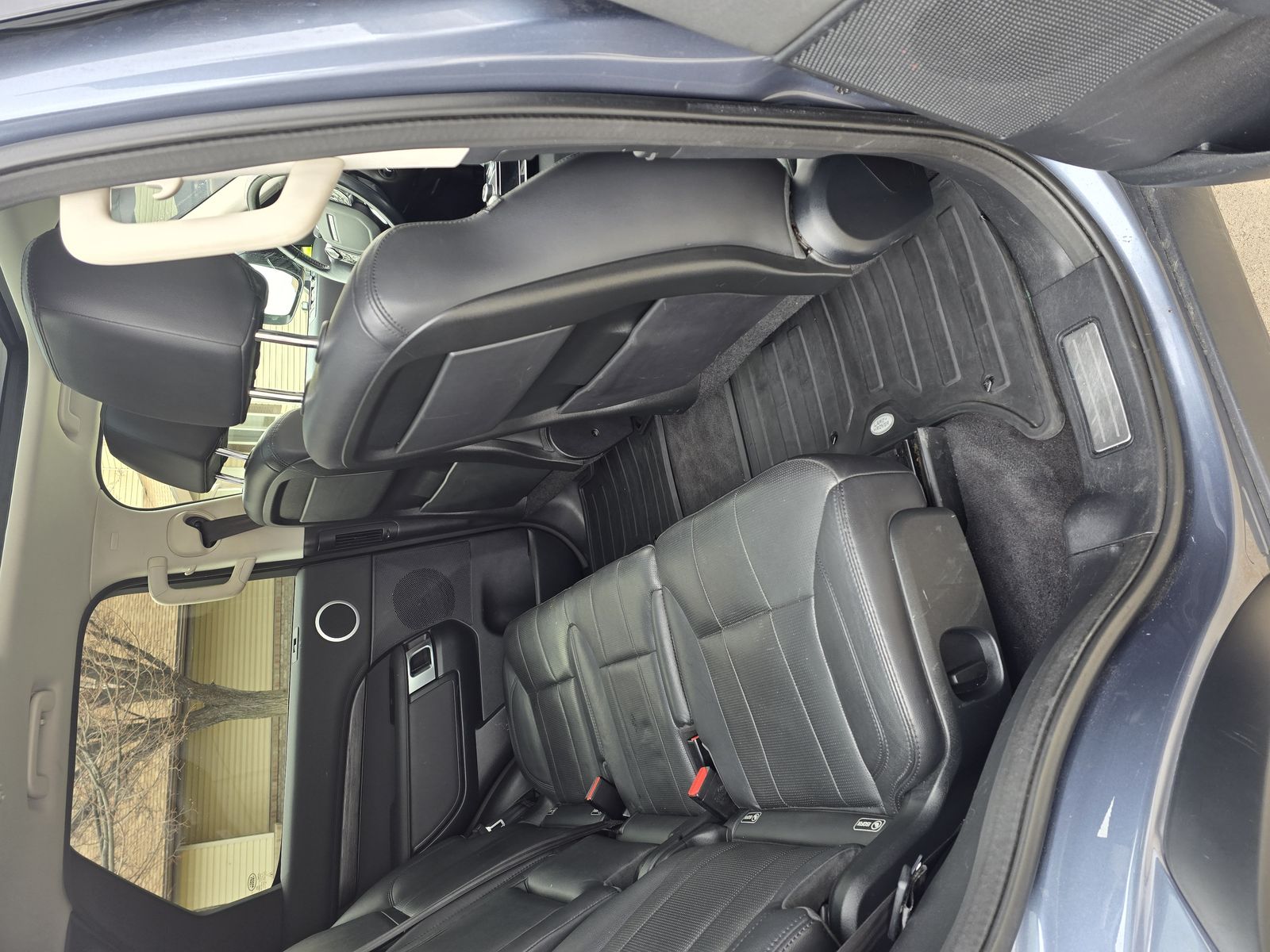 Range Rover rear seats after interior detail, Northern Utah mobile detailing